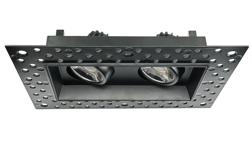 GDL - G95721Goodlite G - 95721 3″ 15W 2 Head Gimbal Trimless Spotlight Selectable CCT