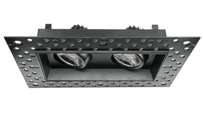 GDL - G95721Goodlite G - 95721 3″ 15W 2 Head Gimbal Trimless Spotlight Selectable CCT