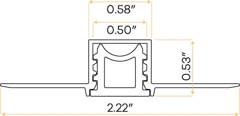 GDL-G96227Goodlite G-96227 1/2" 8FT Flexible Trimless Recessed Mount LED Tape Channels