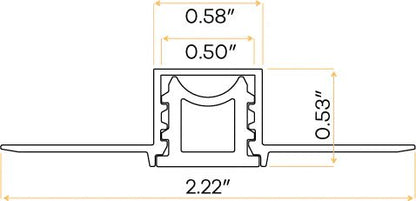 GDL-G96227Goodlite G-96227 1/2" 8FT Flexible Trimless Recessed Mount LED Tape Channels