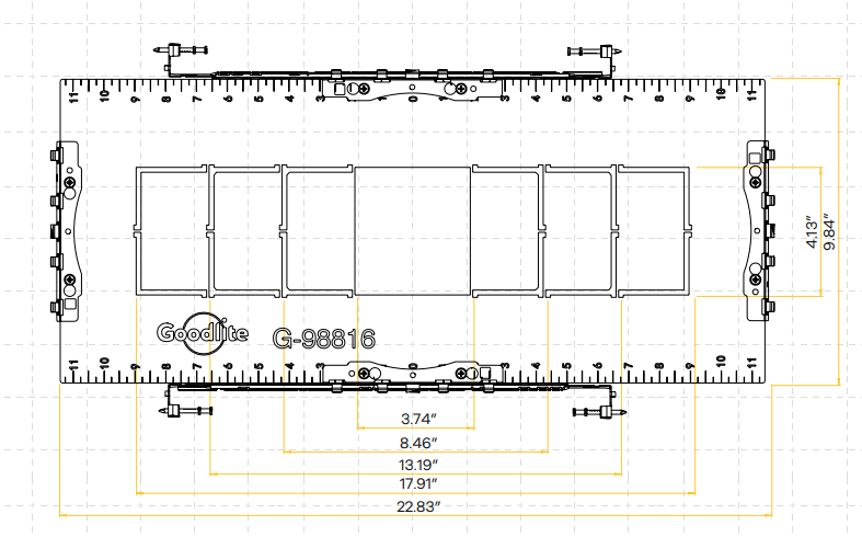 GDL-G98816Goodlite G - 98816 Multiple Mounting Construction Rough In Plate Pulsar Series