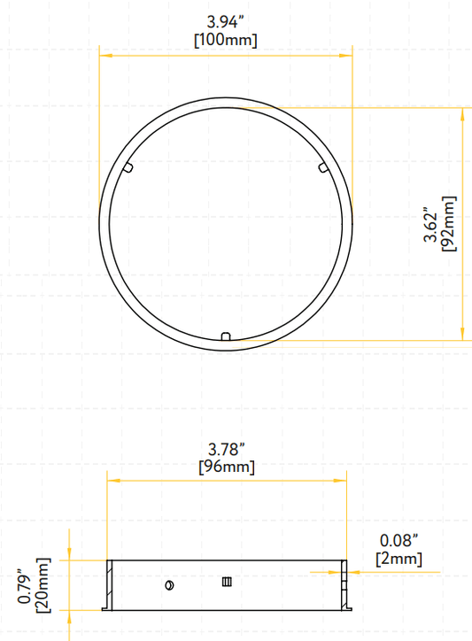GDL - G21701Goodlite Millwork Trims for Aster 3.5" Regress Luminaires Selectable CCT