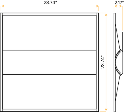 GDL-G98021Goodlite Neptune Center Basket Troffer 2x2 50W LED Selectable CCT