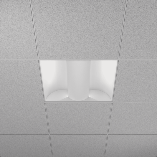 GDL-G98000Goodlite Neptune Indirect Center Net Basket Troffer 2x2 50W LED Selectable CCT