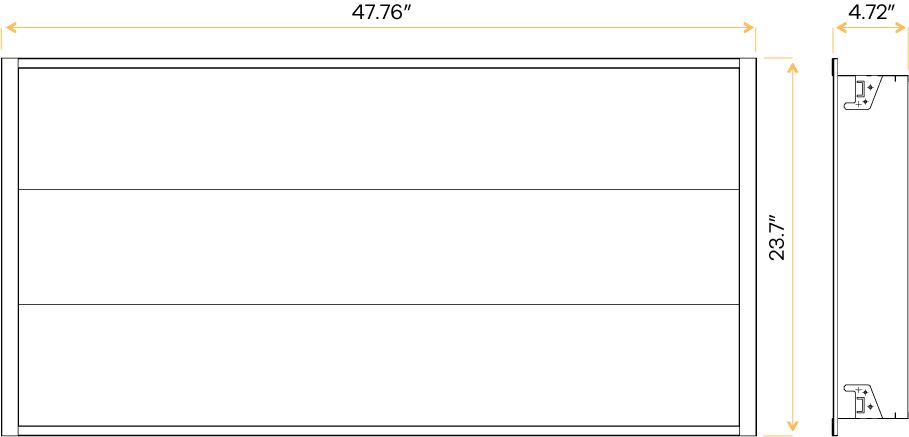 GDL-G98002Goodlite Neptune Indirect Center Net Basket Troffer 2x4 70W LED Selectable CCT