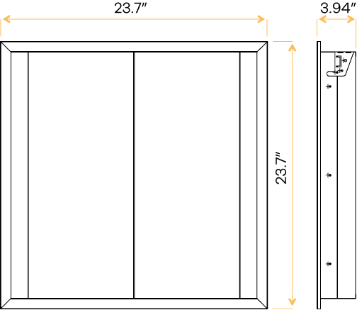 GDL-G98260Goodlite Neptune Indirect Double Vault Troffer 2x2 50W LED Selectable CCT