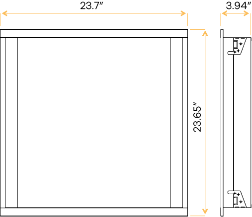 GDL-G98250Goodlite Neptune Indirect Single Vault Troffer 2x2 50W LED Selectable CCT