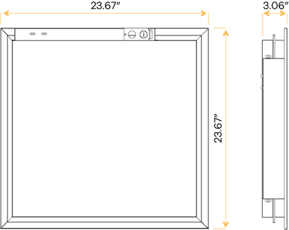 GDL-G98327Goodlite Neptune Regress Troffer 2x2 50W LED Selectable CCT