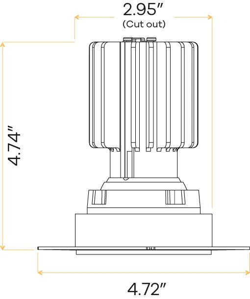 GDL-G24120Goodlite Saturn G-24120 2" 11W Trimless Gimbaled Spotlight Selectable CCT