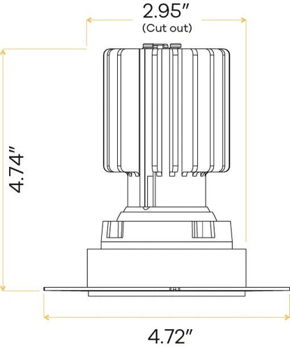 GDL-G24120Goodlite Saturn G-24120 2" 11W Trimless Gimbaled Spotlight Selectable CCT