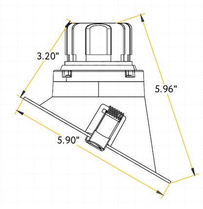GDL - G26001Goodlite Saturn G - 26001 3.5″ 14W LED Sloped Ceiling Gimbal Downlight Selectable CCT