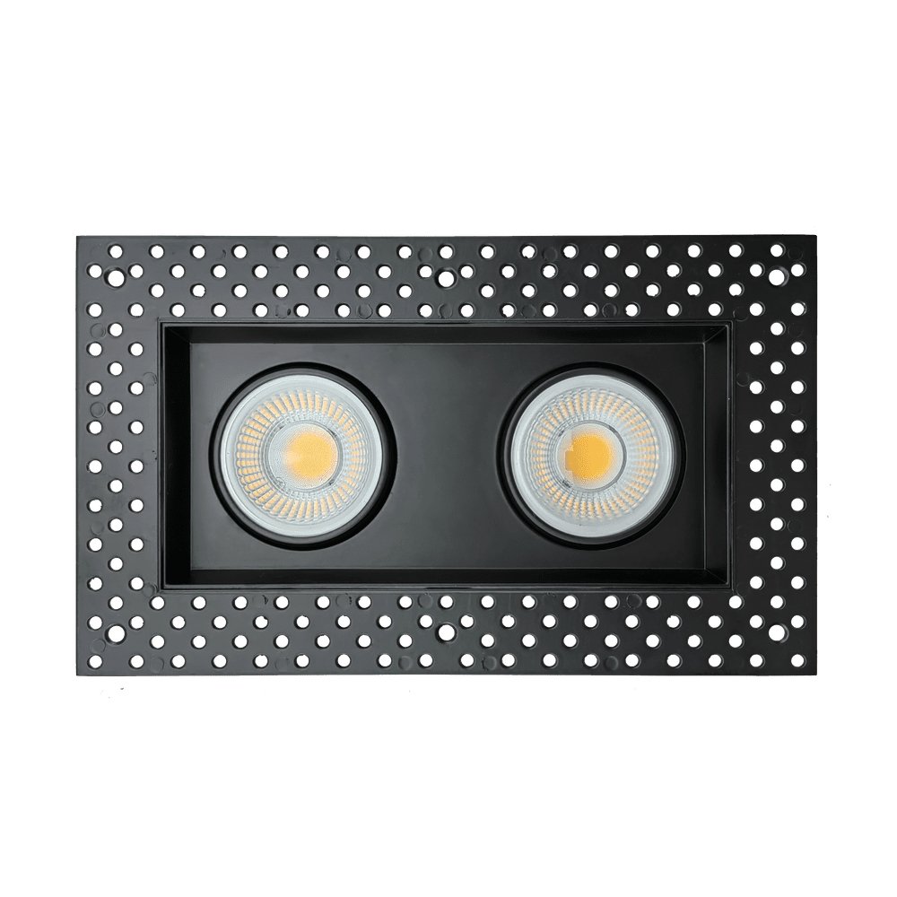 GDL - G99322Goodlite Saturn G - 99322 4″ 56W 2 Head Trimless LED Gimbal Selectable CCT/Wattage Black