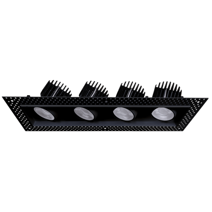 GDL - G99324Goodlite Saturn G - 99324 4″ 112W 4 Head Trimless LED Gimbal Selectable CCT/Wattage