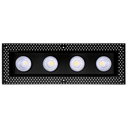 GDL - G99324Goodlite Saturn G - 99324 4″ 112W 4 Head Trimless LED Gimbal Selectable CCT/Wattage