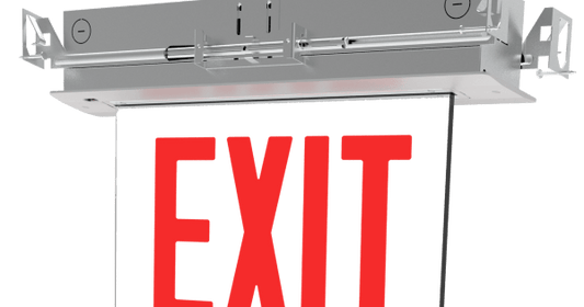 GBL-EX624-RGreenBeam EDGEX 6" Edge-Lit LED Exit Sign, Red, Remote Capable