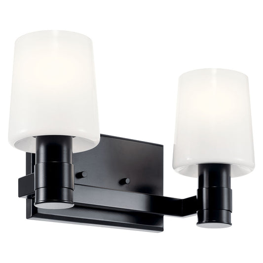 KICHLER-55175BKKICHLER Adani 55175 2 Light Vanity with Frosted Glass