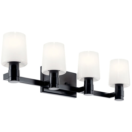 KICHLER-55177BKKICHLER Adani 55177 4 Light Vanity with Frosted Glass