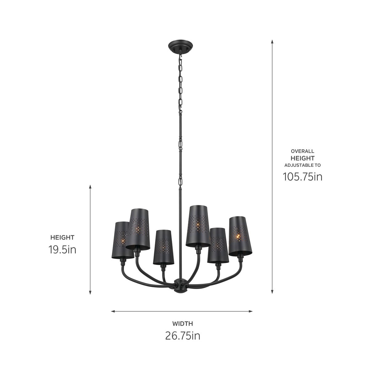 KICHLER-52508CLPKICHLER Adeena 52508 26.75" 6-Light Chandelier