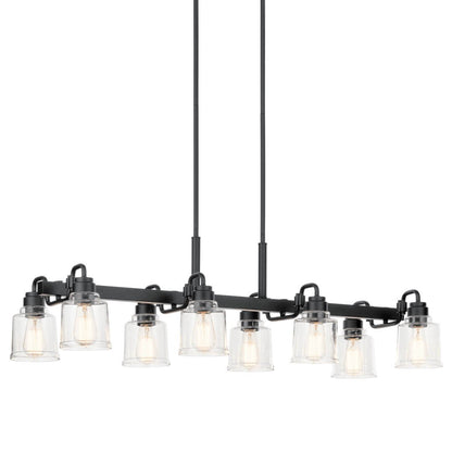KICHLER-52400BKKICHLER Aivian 52400 17.75" 8-Light Linear Chandelier