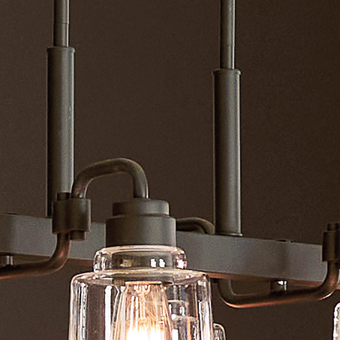 KICHLER-52400BKKICHLER Aivian 52400 17.75" 8-Light Linear Chandelier