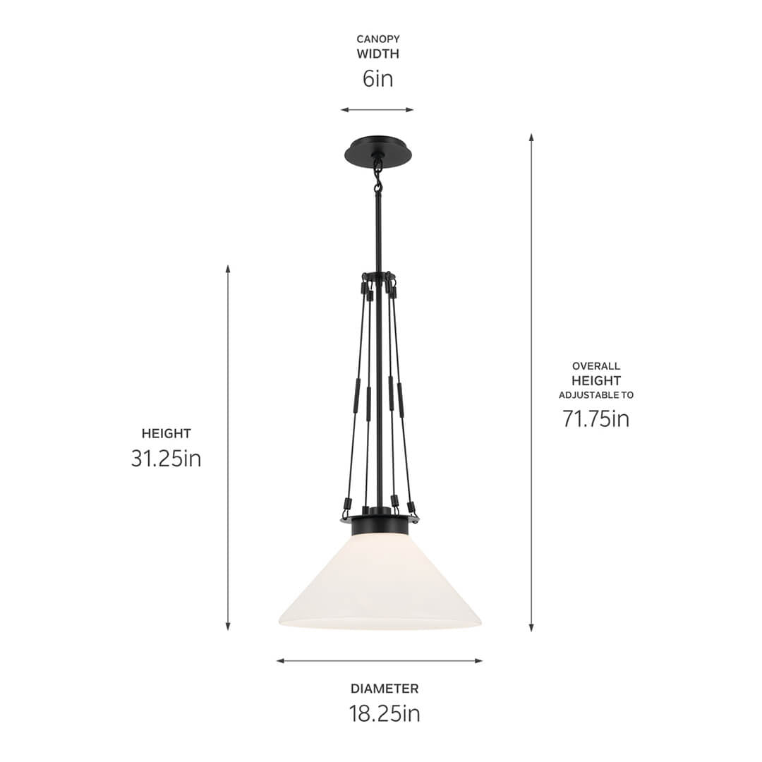 KICHLER-52581CPZKICHLER Albers 52581 18.25" 1 Light Pendant