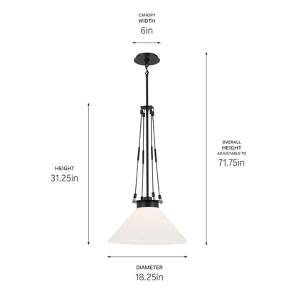 KICHLER-52581CPZKICHLER Albers 52581 18.25" 1 Light Pendant