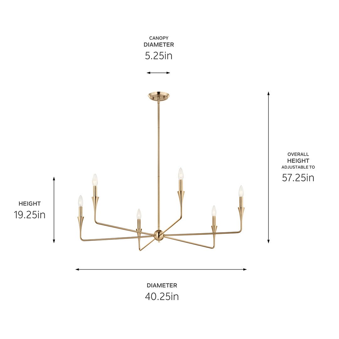 KICHLER-52690CPZKICHLER Alvaro 52690 40.25" 6-Light Chandelier