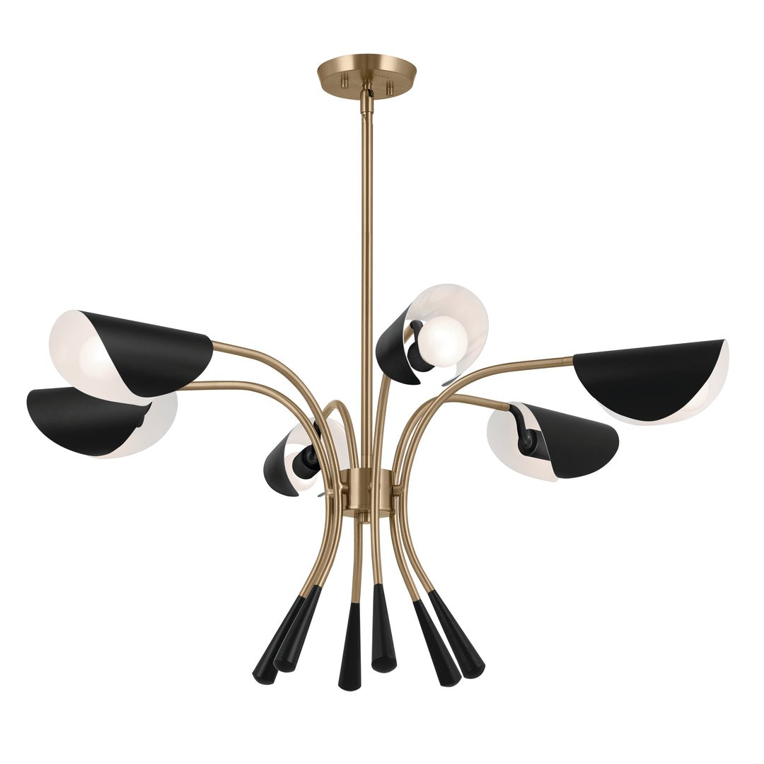 KICHLER-52559CPZBKKICHLER Arcus 52559 39.25" 6-Light Chandelier
