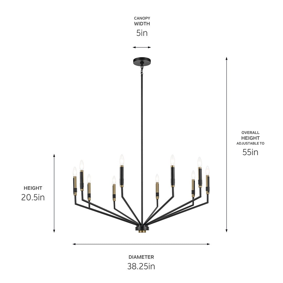 KICHLER-52348WHKICHLER Armand 52348 38.25" 10-Light Chandelier