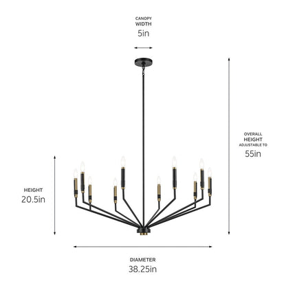 KICHLER-52348WHKICHLER Armand 52348 38.25" 10-Light Chandelier