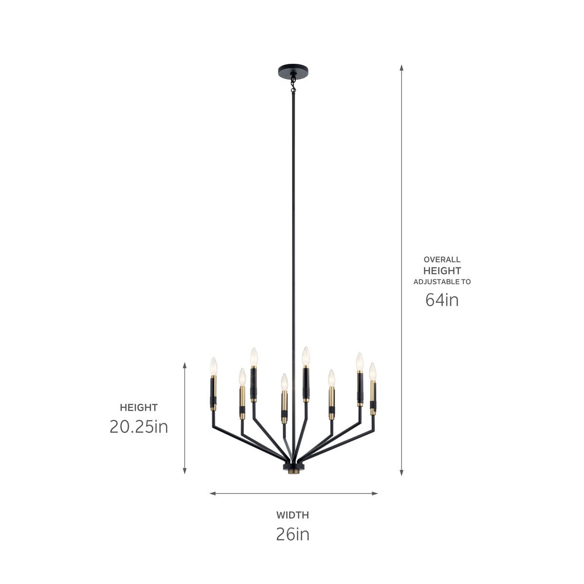 KICHLER-52349WHKICHLER Armand 52349 26" 8-Light Chandelier