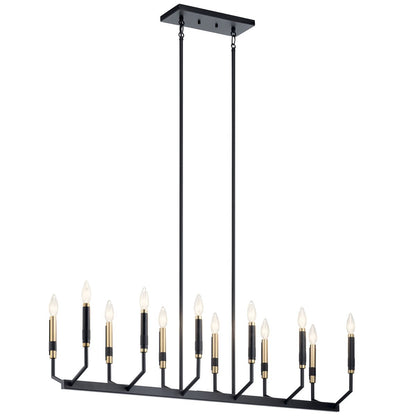 KICHLER-52350BKKICHLER Armand 52350 9.5" 12-Light Linear Chandelier
