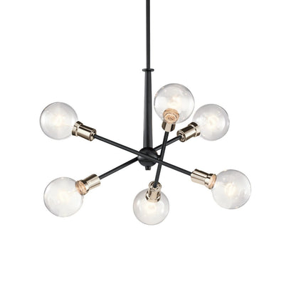 KICHLER-43095BKKICHLER Armstrong 43095 20" 6-Light Chandelier