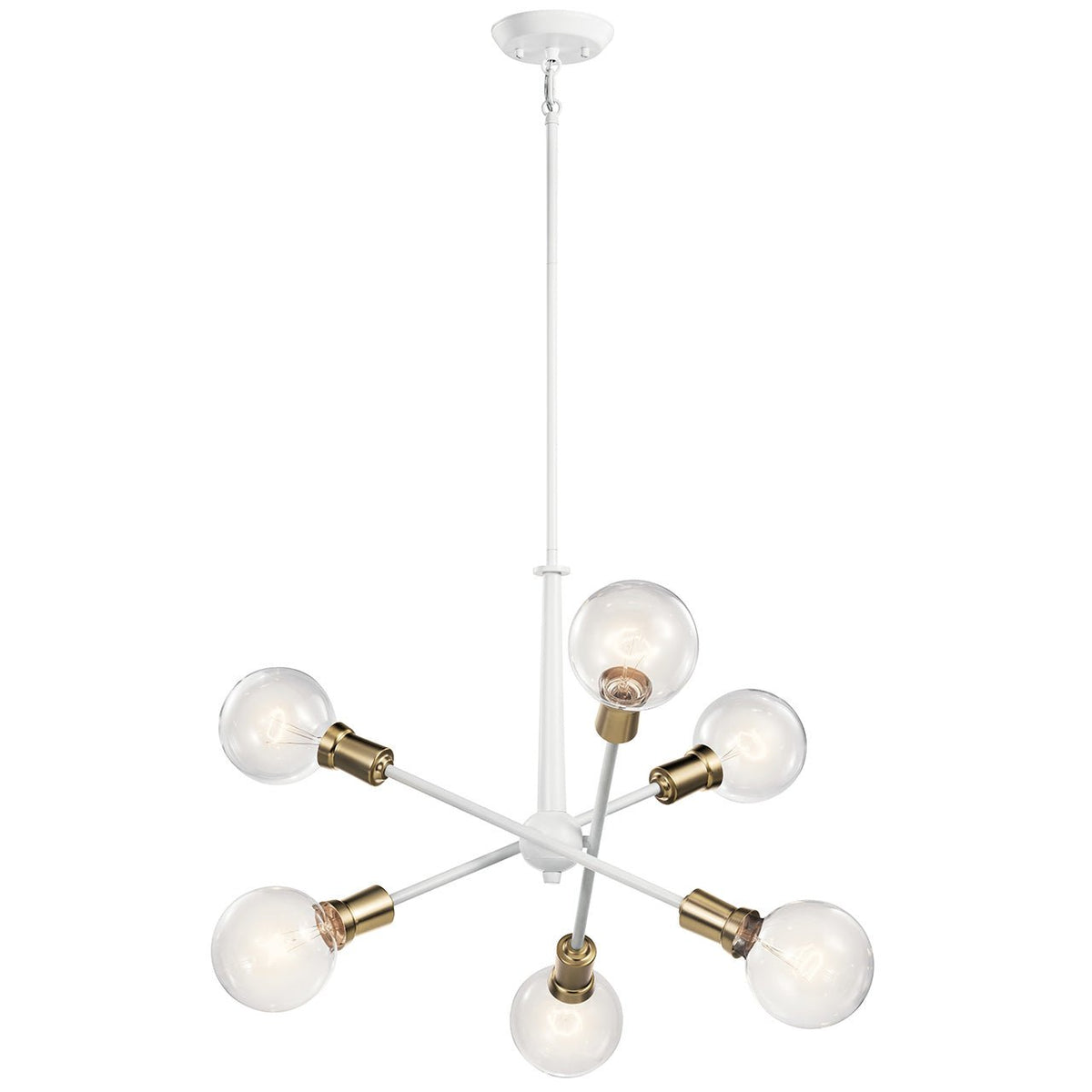 KICHLER-43095WHKICHLER Armstrong 43095 20" 6-Light Chandelier