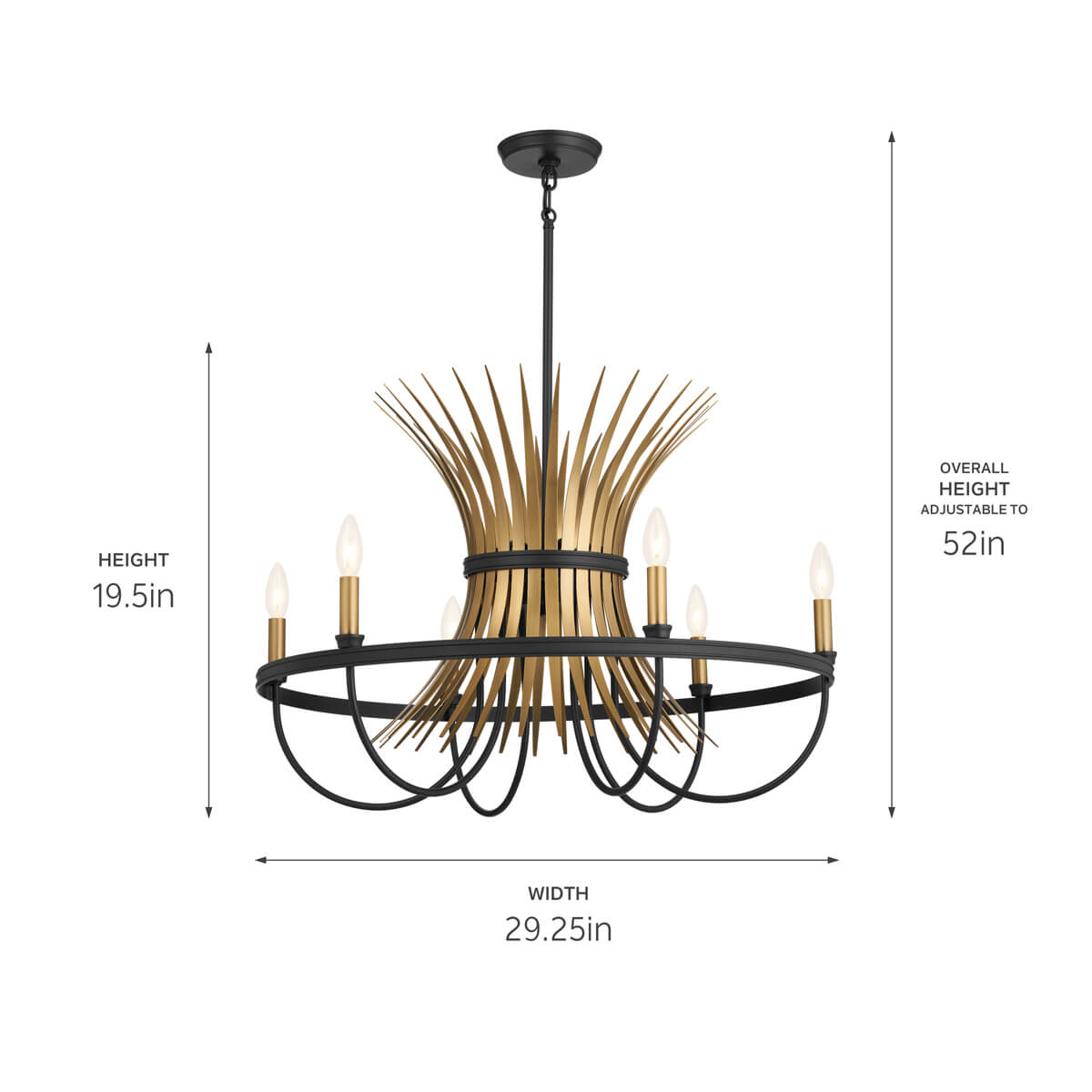 KICHLER-52458NIKICHLER Baile 52458 29.25" 6-Light Chandelier