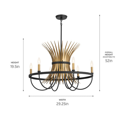 KICHLER-52458NIKICHLER Baile 52458 29.25" 6-Light Chandelier