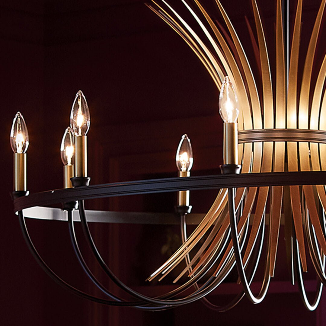 KICHLER-52459BKKICHLER Baile 52459 37" 10-Light Chandelier