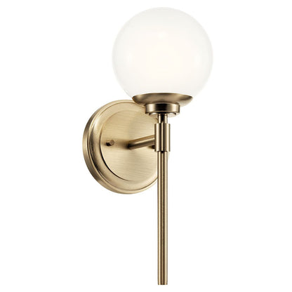 KICHLER-55170CPZKICHLER Benno 55170 1 Light Vanity with Frosted Glass