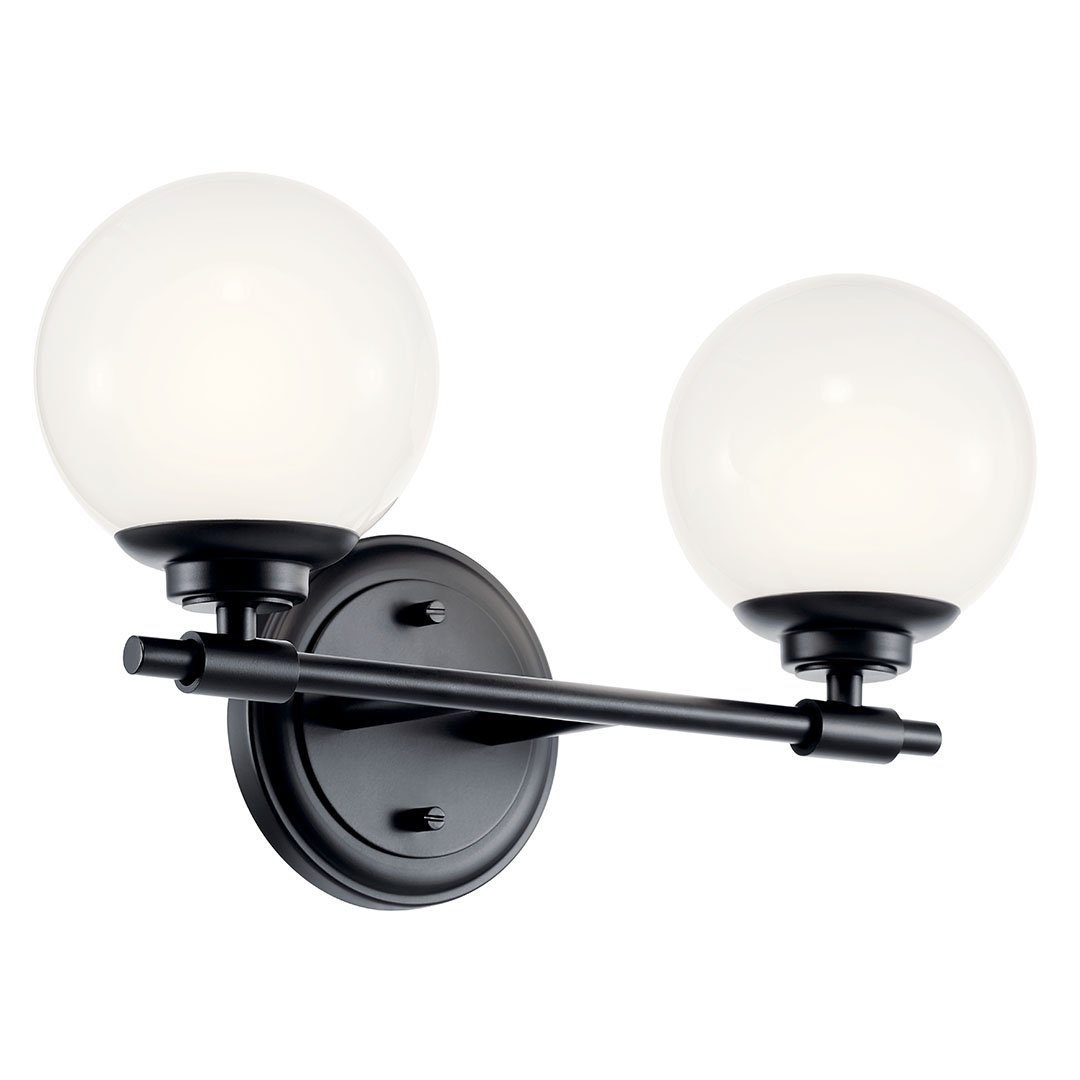 KICHLER-55171BKKICHLER Benno 55171 2 Light Vanity with Frosted Glass