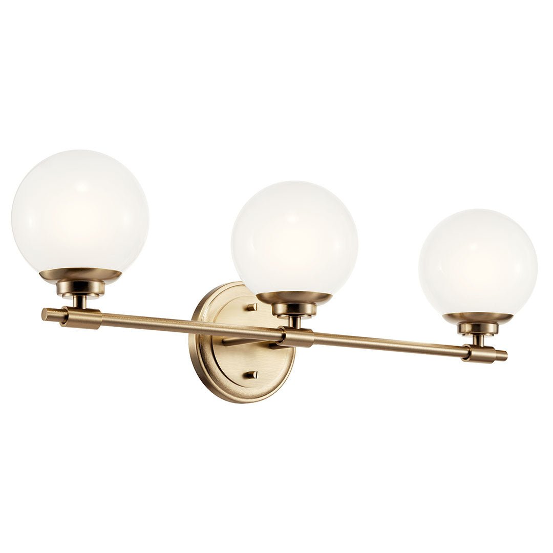 KICHLER-55172CPZKICHLER Benno 55172 3 Light Vanity with Frosted Glass in Polished Nickel and Brushed Nickel