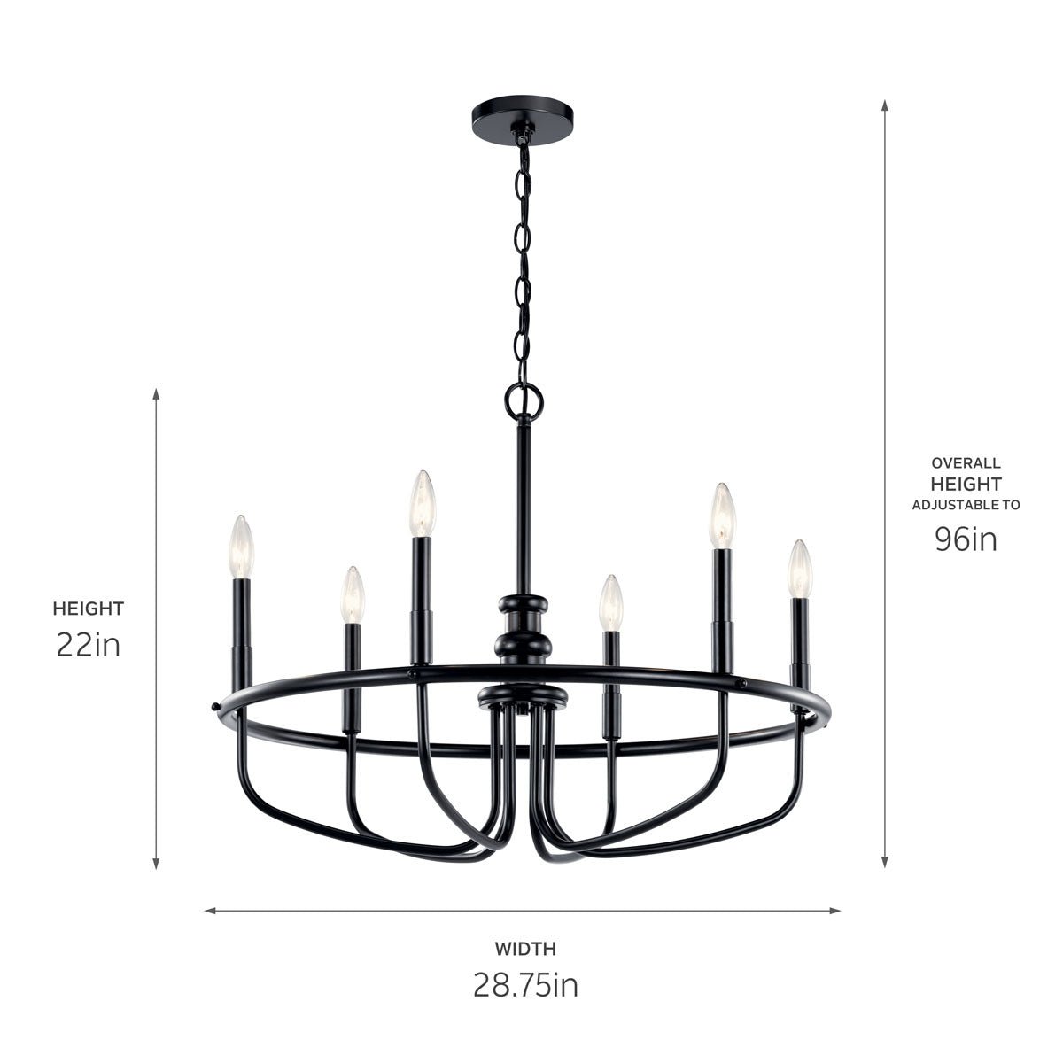 KICHLER-52304NIKICHLER Capitol Hill 52304 28.75" 6-Light Chandelier