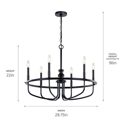 KICHLER-52304NIKICHLER Capitol Hill 52304 28.75" 6-Light Chandelier