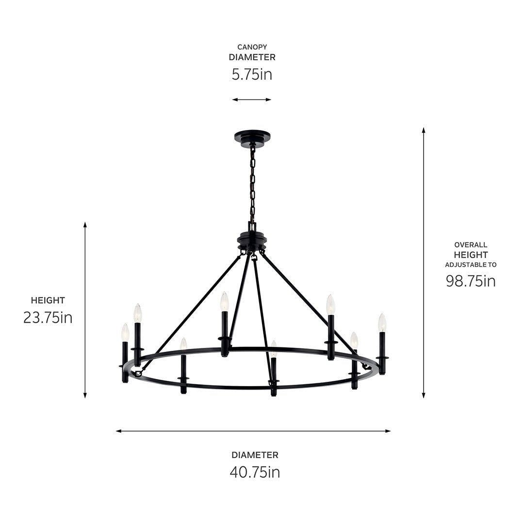 KICHLER-52706PNKICHLER Carrick 52706 40.75" 8-Light Chandelier