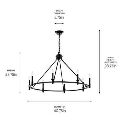 KICHLER-52706PNKICHLER Carrick 52706 40.75" 8-Light Chandelier
