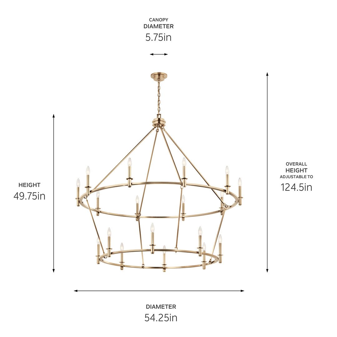 KICHLER-52708PNKICHLER Carrick 52708 54.25" 18-Light Chandelier