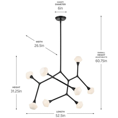 KICHLER-52763PNKICHLER Cassius 52763 5.0W LED 26.5" Chandelier