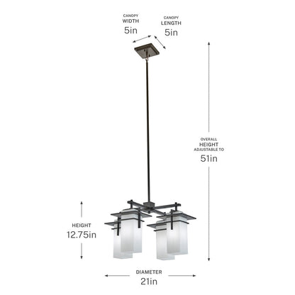 KICHLER-49638OZKICHLER Caterham 49638 21" 4-Light Chandelier
