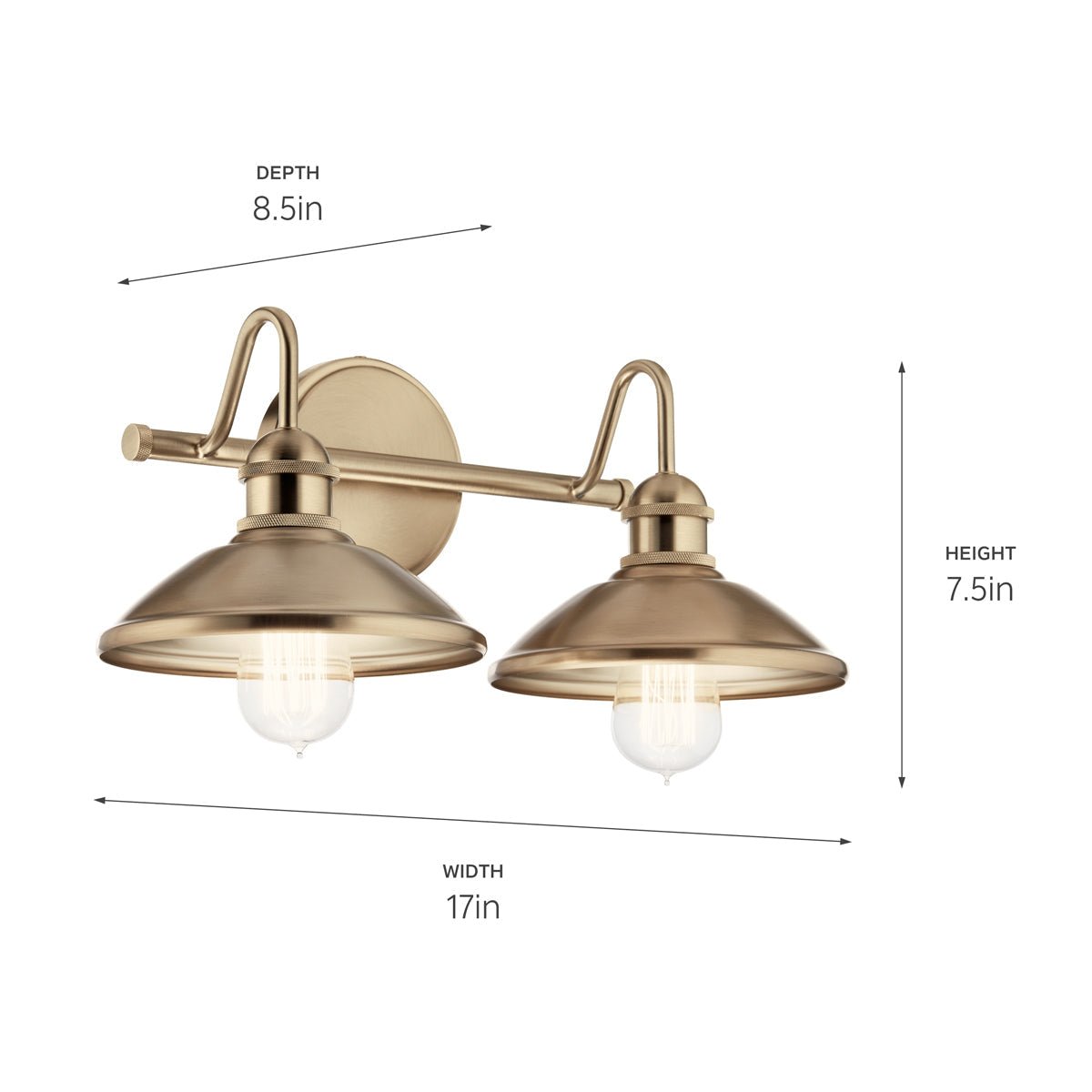 KICHLER-45944CPZKICHLER Clyde 45944 2 Light Vanity Light