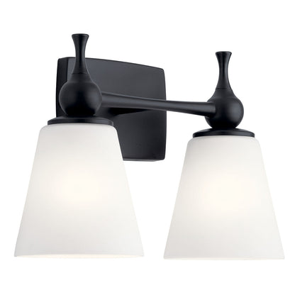 KICHLER-55091BKKICHLER Cosabella 55091 2 Light Vanity Light with Frosted Glass