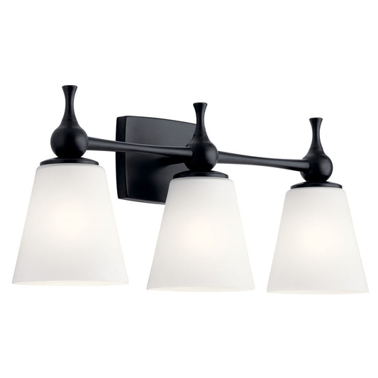 KICHLER-55092BKKICHLER Cosabella 55092 3 Light Vanity Light with Frosted Glass
